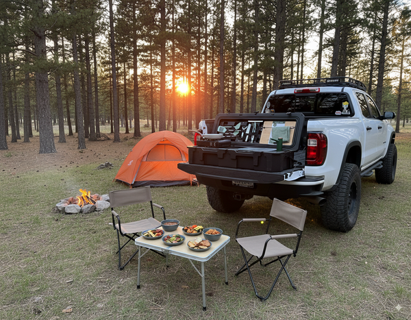 It started raining and everything got soaked — including dinner.