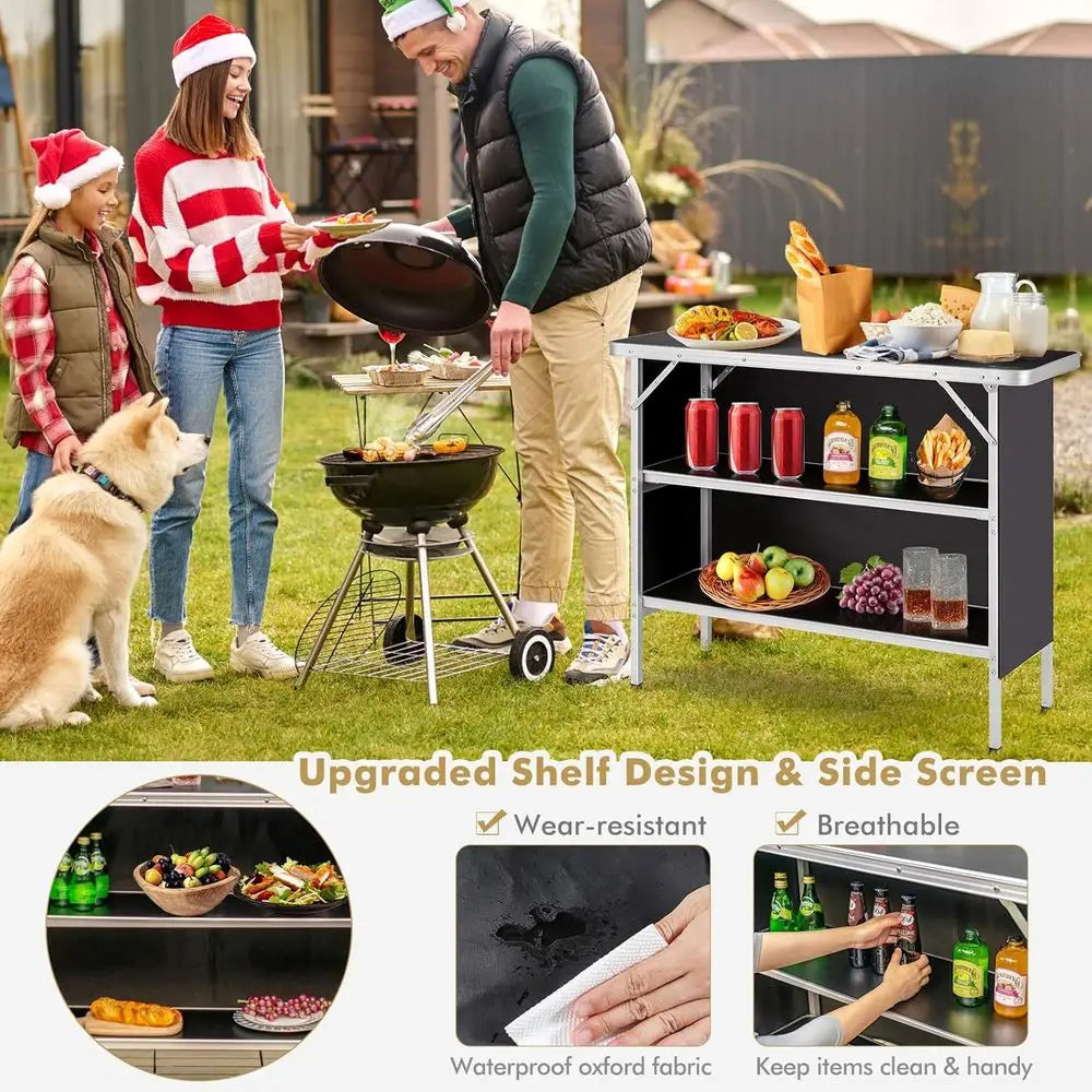 Portable Folding Camping Table with Carry Bag — Aluminum, Lightweight