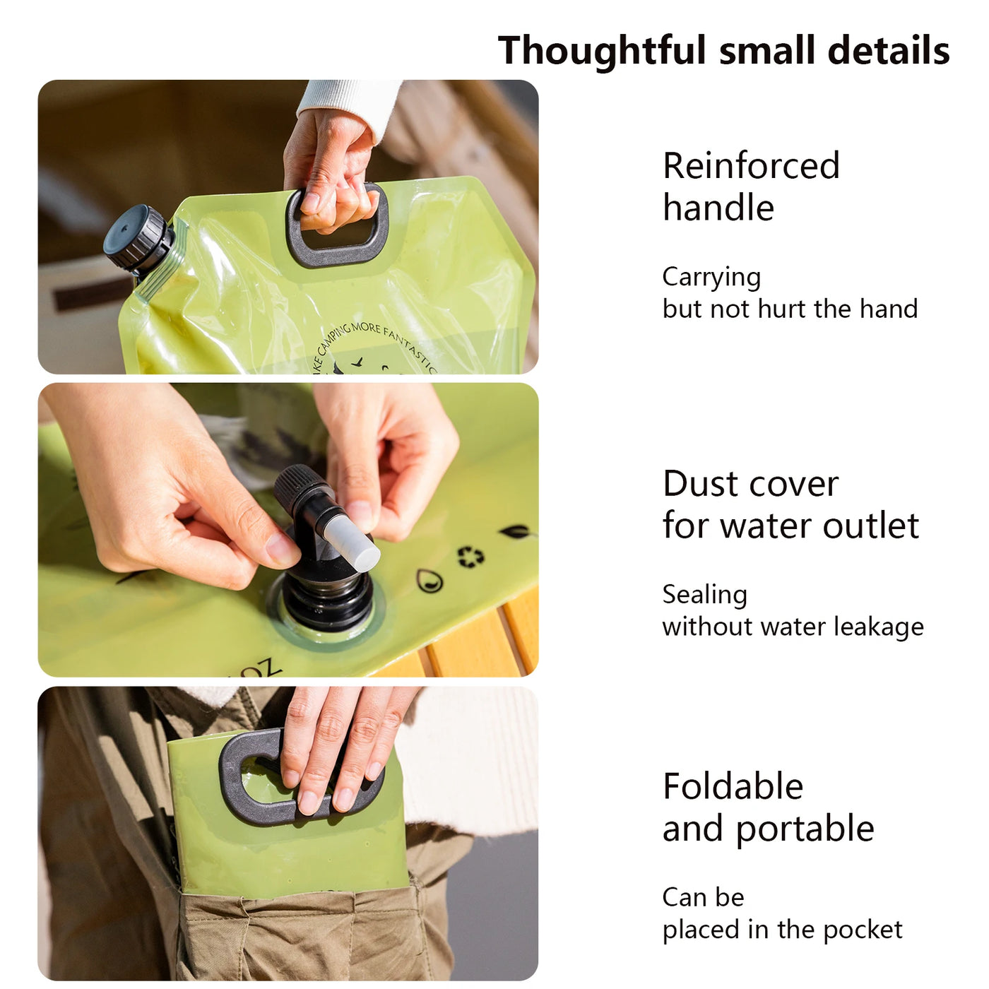 BSWOLF 8L Foldable Camping Water Bag — Large-Capacity Portable Jug