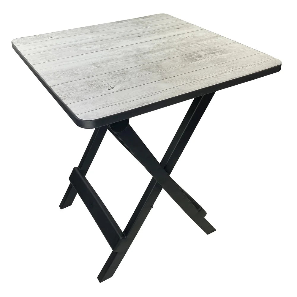 Adjustable-Height Folding Camp Side Table — Stowable for RV, Tailgate & Pool