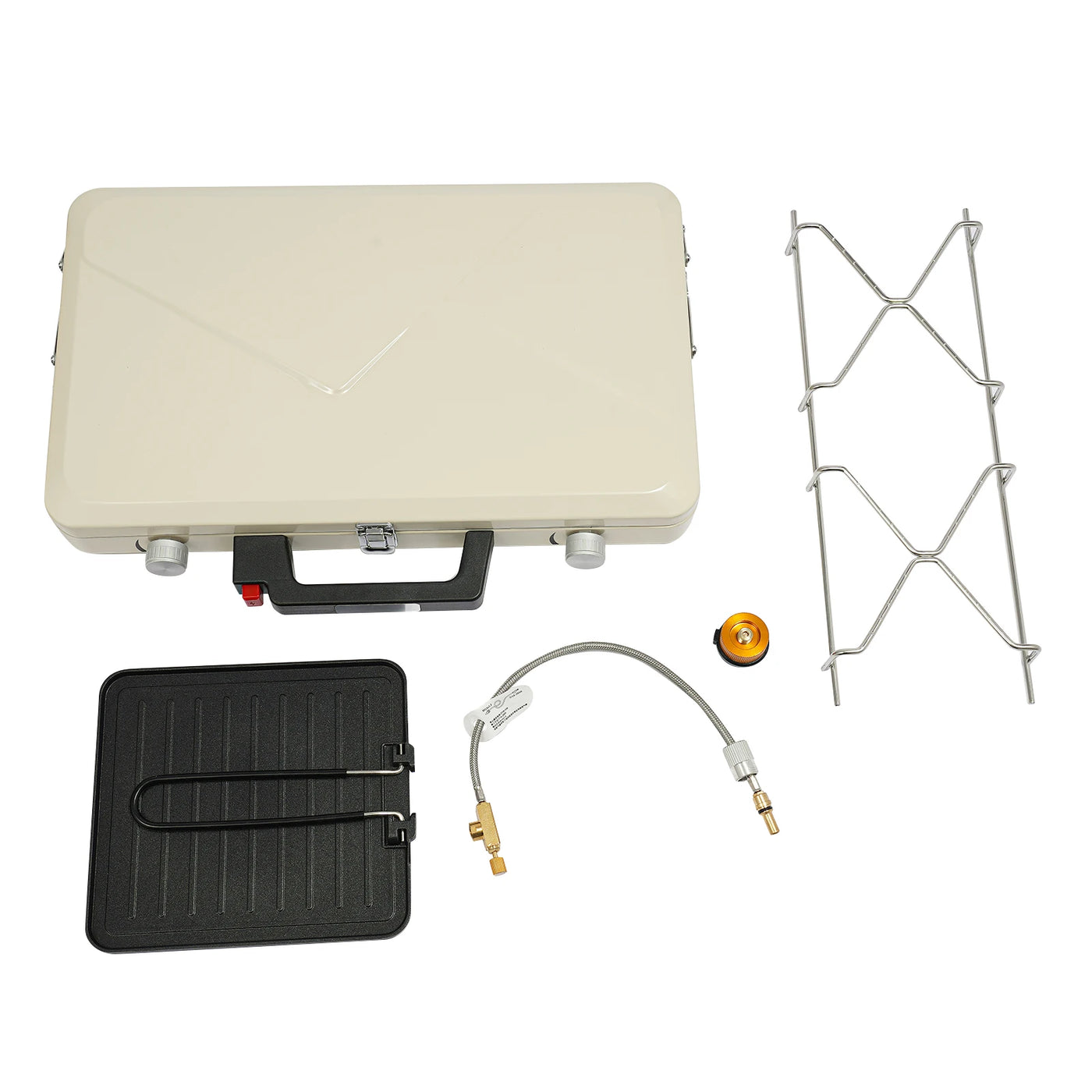 Stainless Steel Foldable Camping Stove — 2 Burners, 3500W