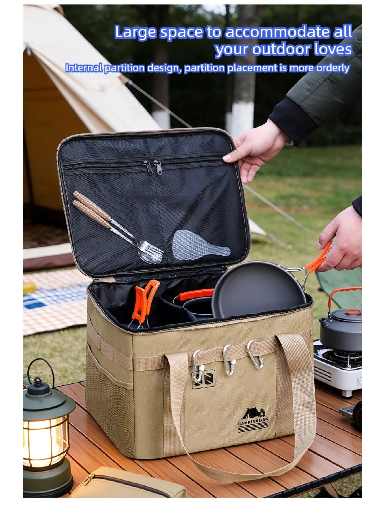 Waterproof Camping Storage Bag (XL) — Cookware & Picnic Carrier
