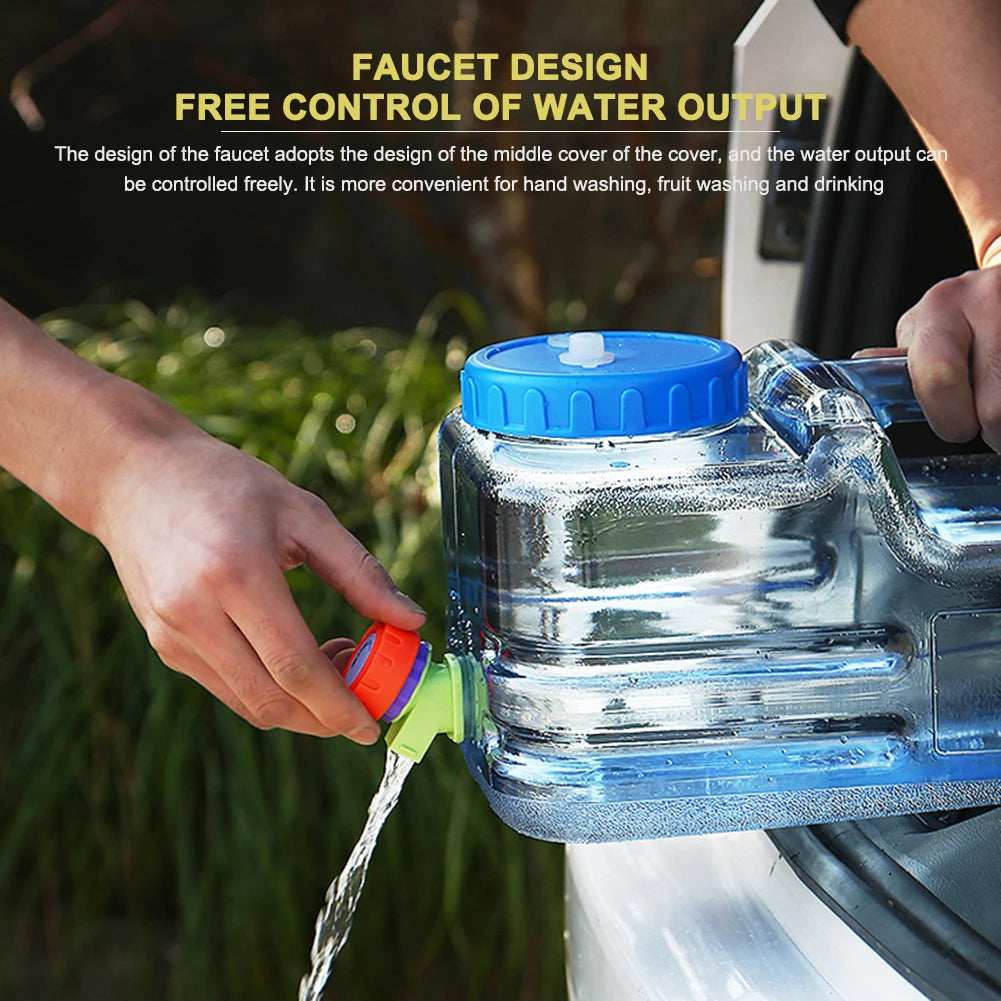 5.5L / 10L Outdoor Water Bucket — Portable Camping Water Tank