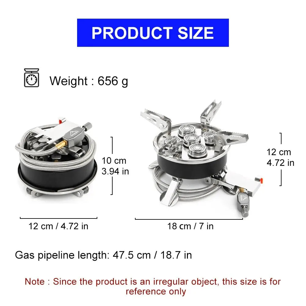 Widesea 8,800W High-Output Camping Burner — Tourist Cookware Stove