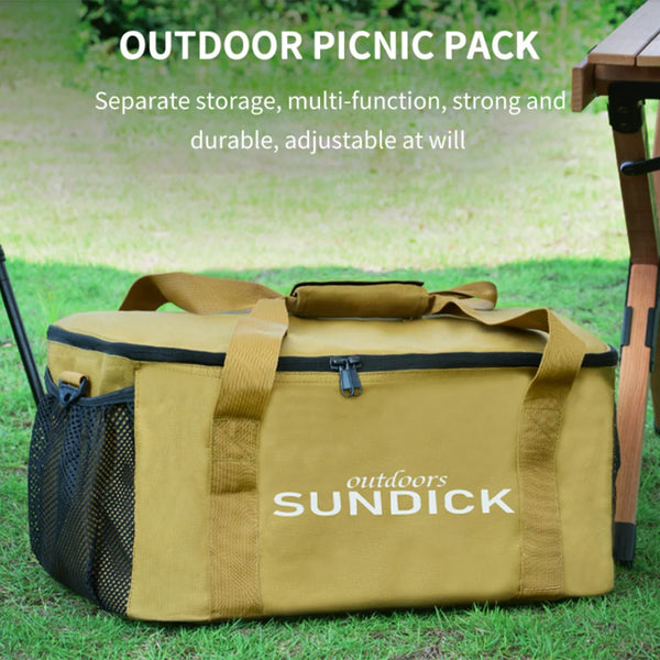 Outdoor Picnic Cooler Bag — Thermal Insulated Organizer Tote