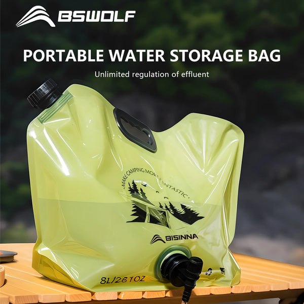 2-Gallon Foldable Camping Water Bag — Large-Capacity Portable Jug
