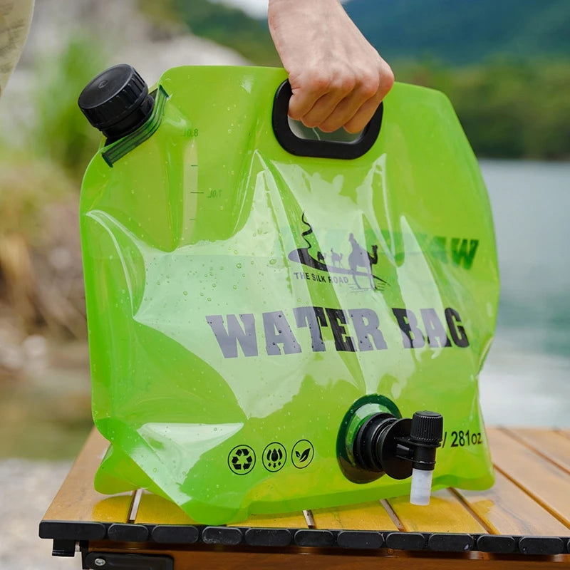 Foldable Camping Water Bag with Tap — Large-Capacity Portable Jug
