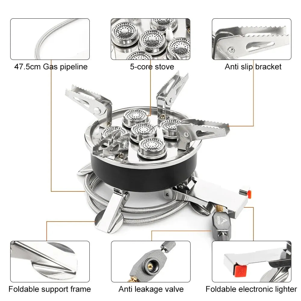 Widesea 8,800W High-Output Camping Burner — Tourist Cookware Stove