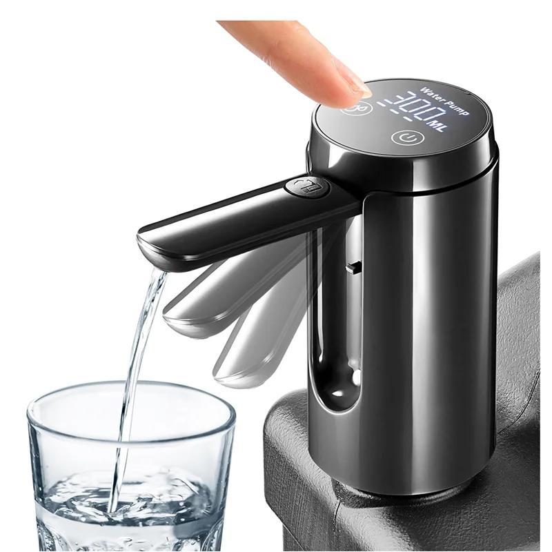 Foldable Helical Faucet Water Pump — Touch Control for 5-Gallon Bottles