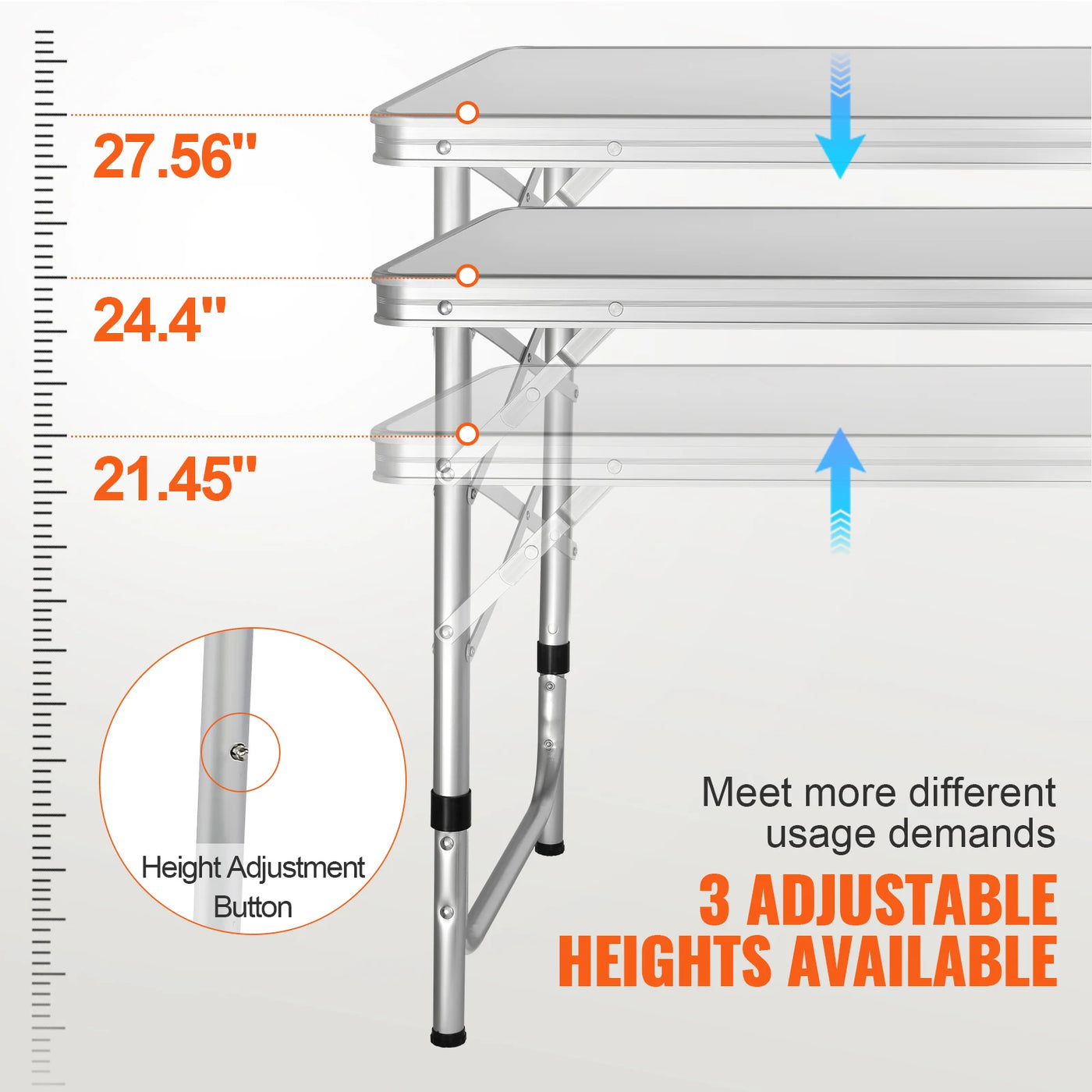Quick Set-Up MDF Folding Camp Table — RV, BBQ & Picnic Ready
