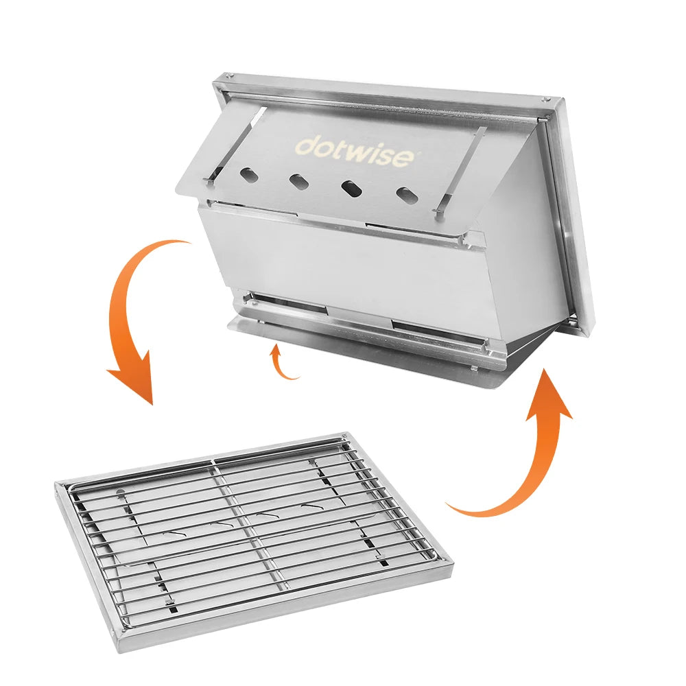 304 Stainless Steel Portable Charcoal Grill — IGT Table-Compatible