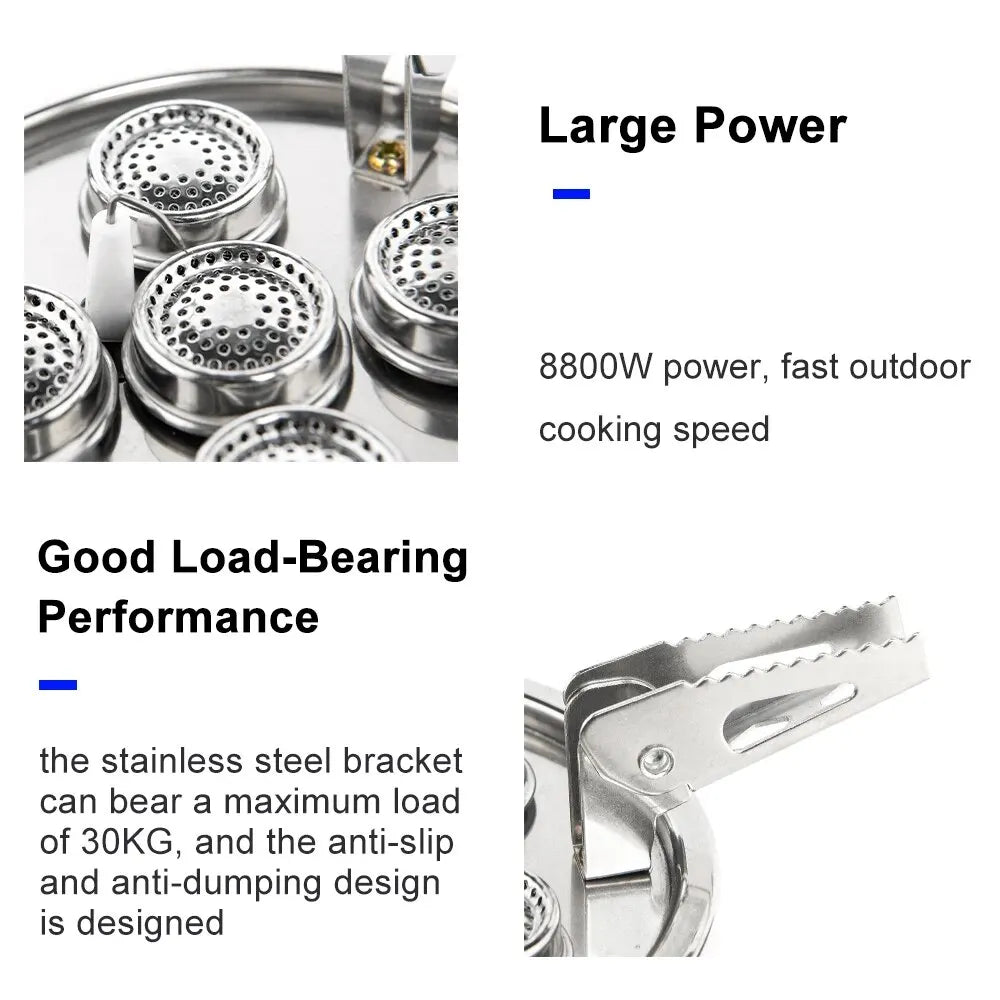 Widesea 8,800W High-Output Camping Burner — Tourist Cookware Stove