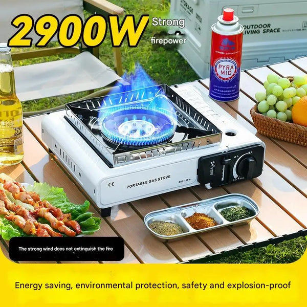Portable Butane Cassette Stove — Single Burner for Camping, Hot Pot & RV
