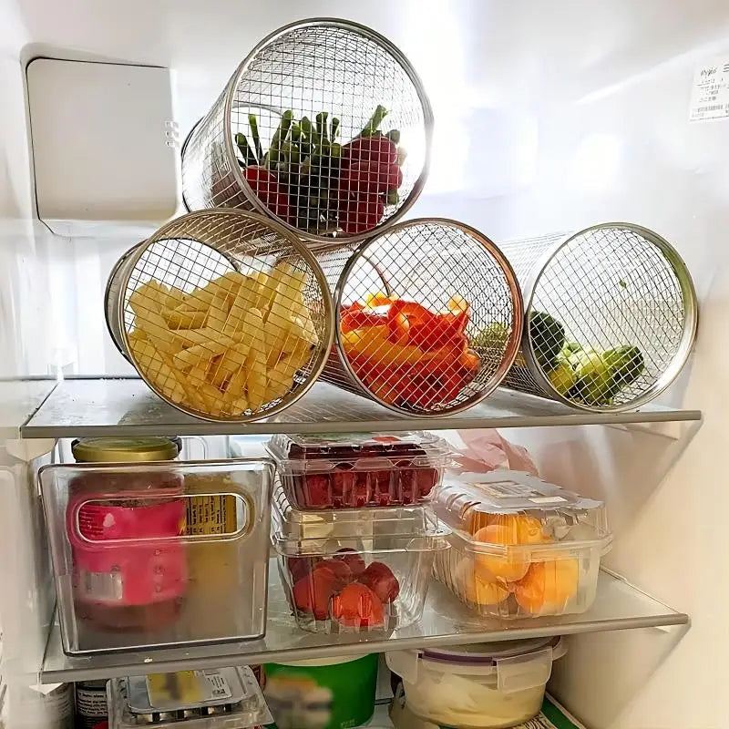 Stainless Steel Grilling Basket — Mesh Net for BBQ Vegetables & Fish
