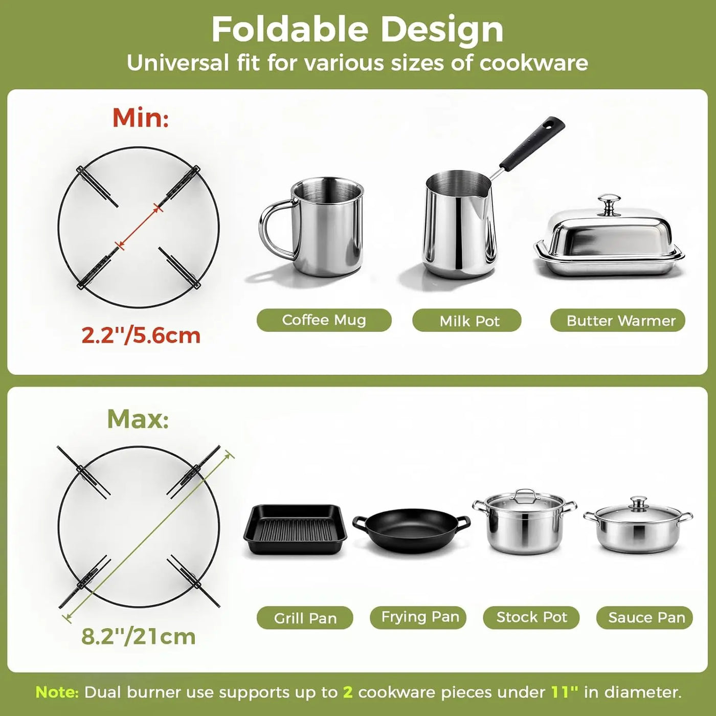 36,000 BTU Hybrid Folding Camping Stove — RV & Survival