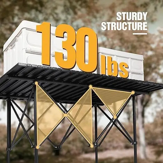 Roll-Up Camping Table — Lightweight Foldable Metal
