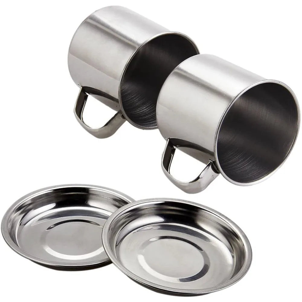 8-Piece Camping Cookware Mess Kit — Pot, Pan, Cups & Tableware