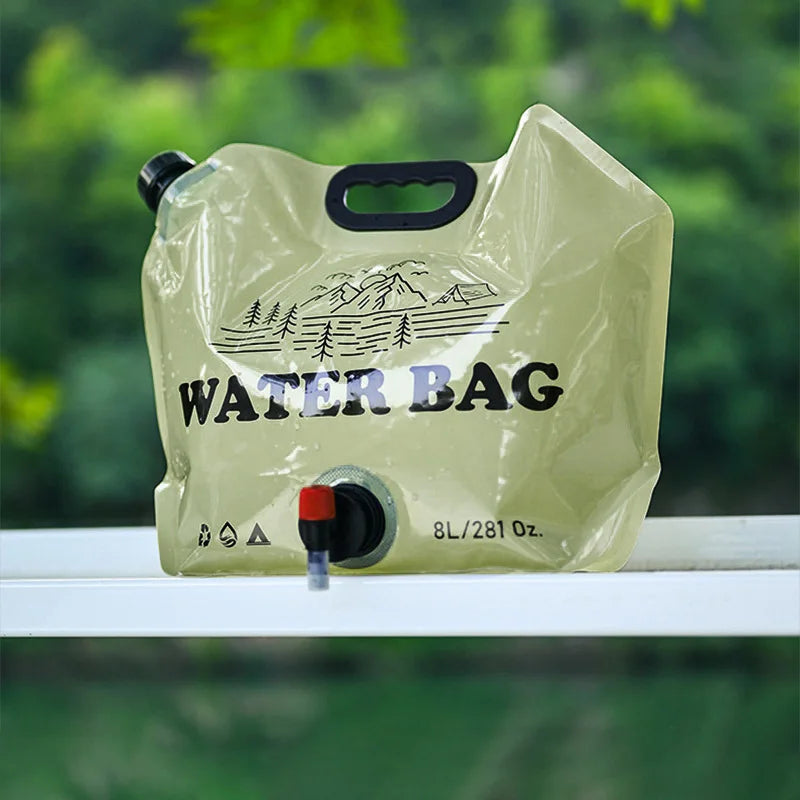 Foldable Camping Water Bag with Tap — Large-Capacity Portable Jug
