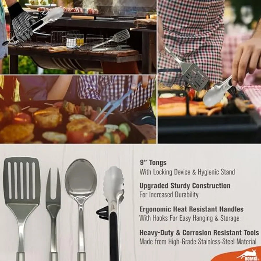 Outdoor Grilling & BBQ Utensil Set — Glamping-Ready Kit