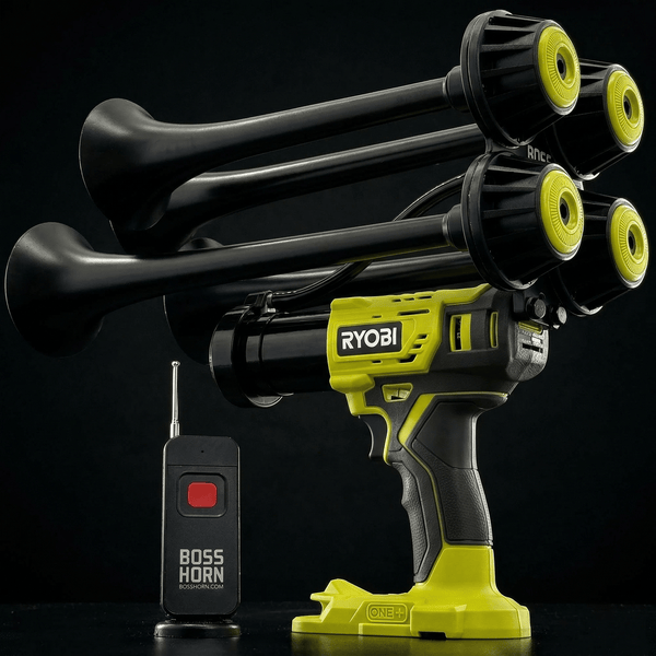 Boss Series Wildlife Deterrent Camp Horn — Runs on Ryobi® 18V Battery